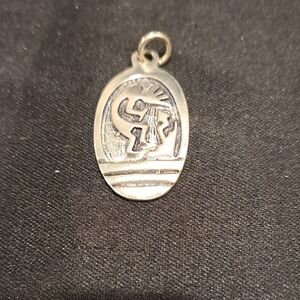 KOKOPELLI Pendant Sterling? Pewter? 1 1/4" X 3/4".